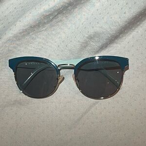 PRADA SPR61T 54/19 VH9-3C2 140 2N SUNGLASSES Blue Gold Frame with box